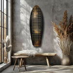 Golden Surf Reflection Glass Wall Art.