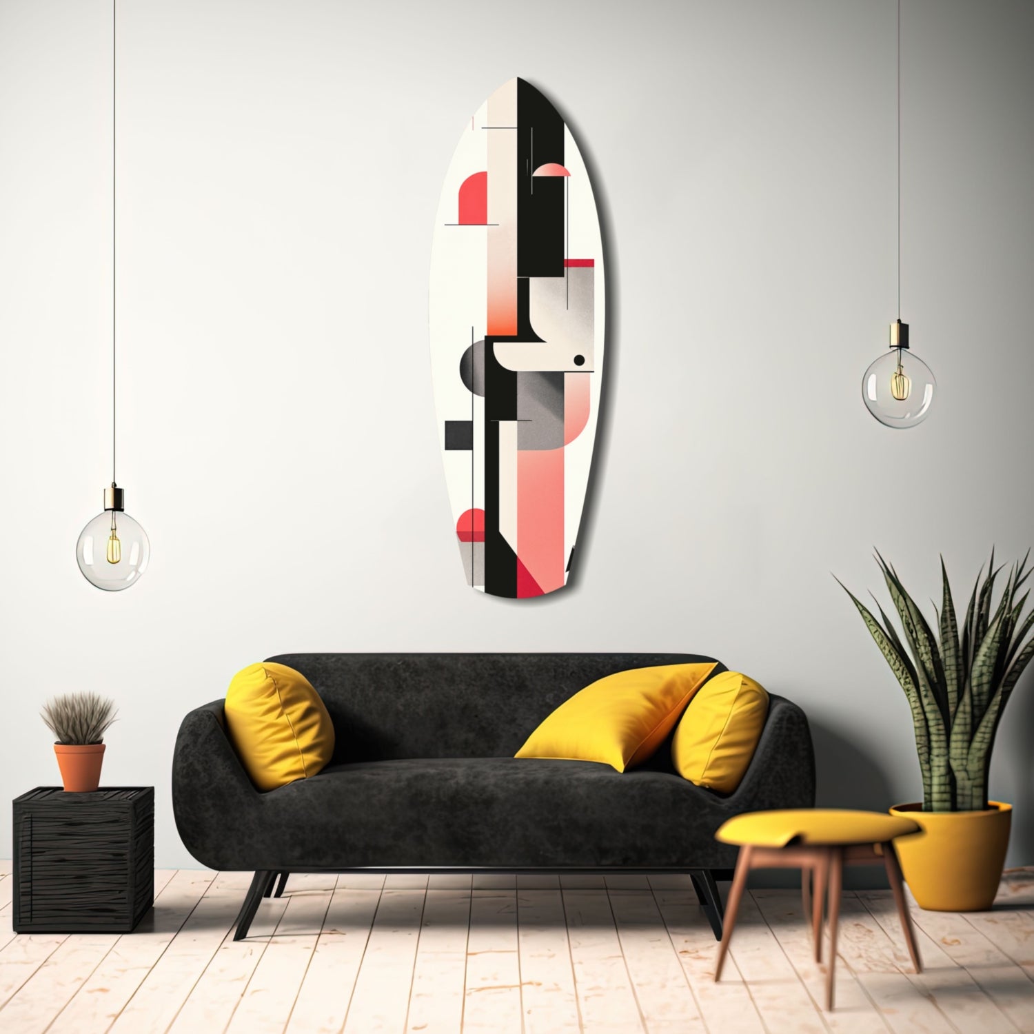 Modern Wave Harmony Glass Wall Art.