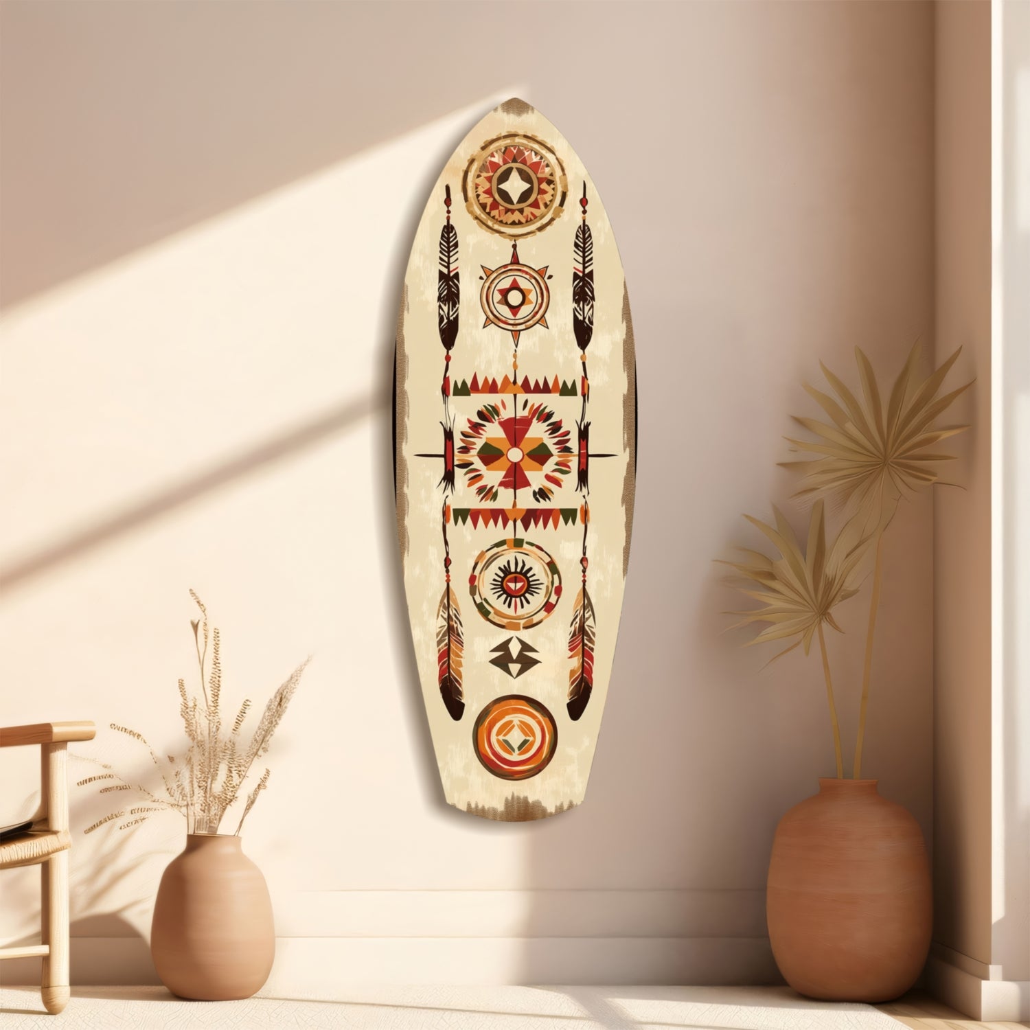 Aztech Patterns Glass Wall Art.