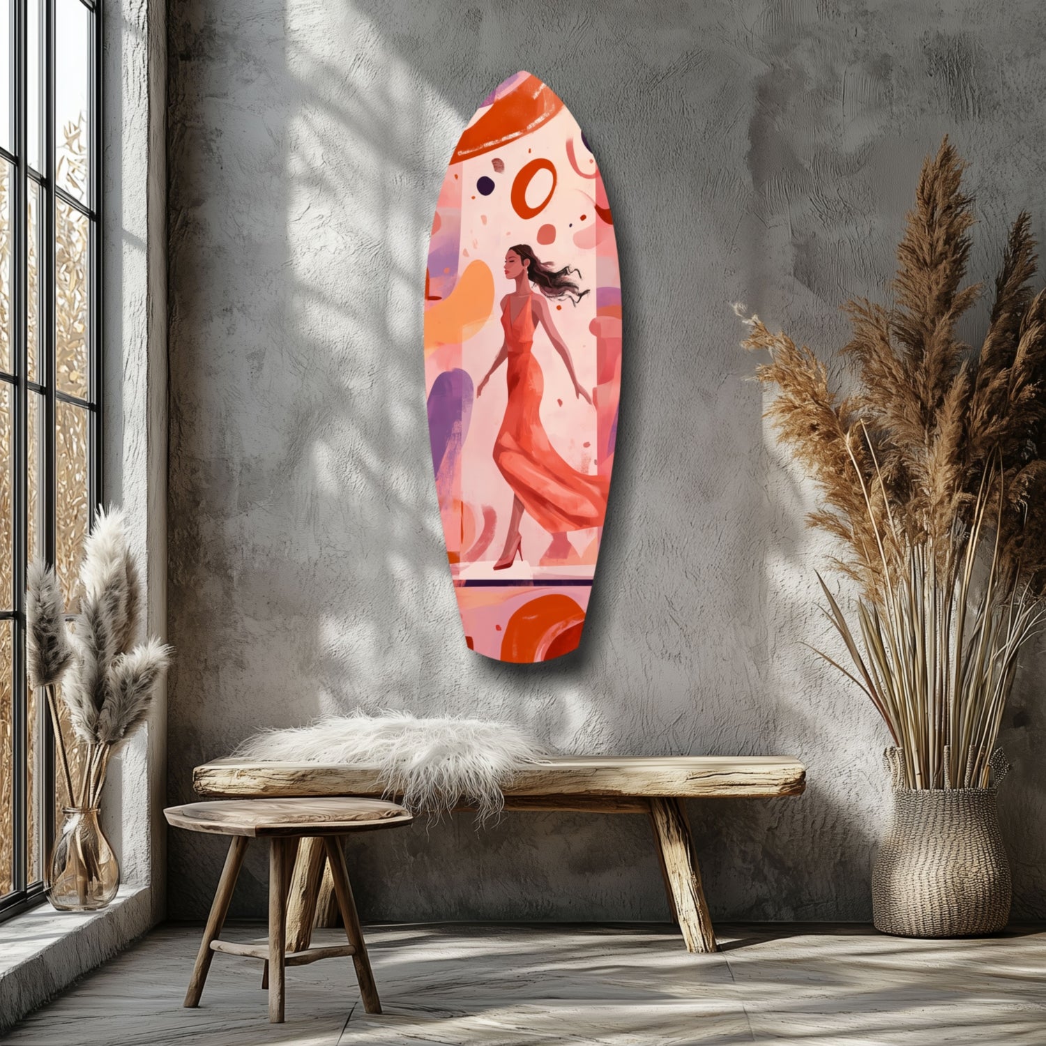 Dance Flow Glass Wall Art.