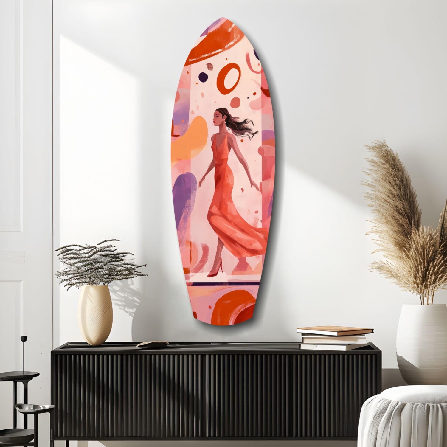 Dance Flow Glass Wall Art.