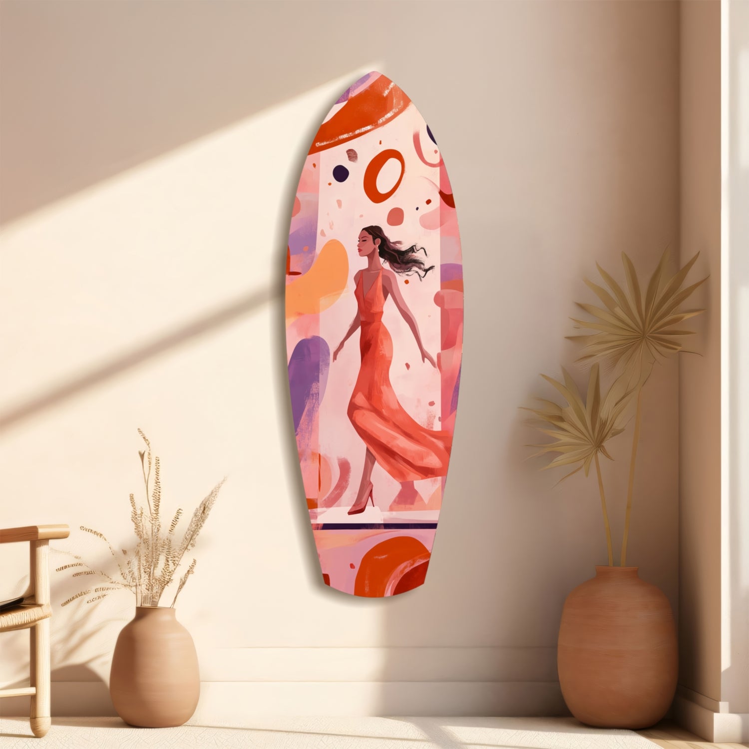 Dance Flow Glass Wall Art.