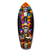 Colorful Skulls Glass Wall Art.