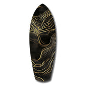 Golden Waves Glass Wall Art.