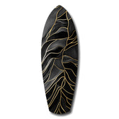 Golden Waves Glass Wall Art.