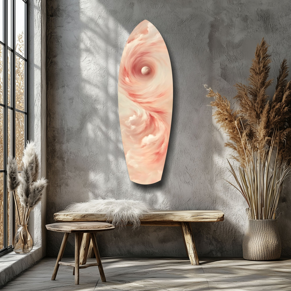 Pinky Swirl Glass Wall Art.
