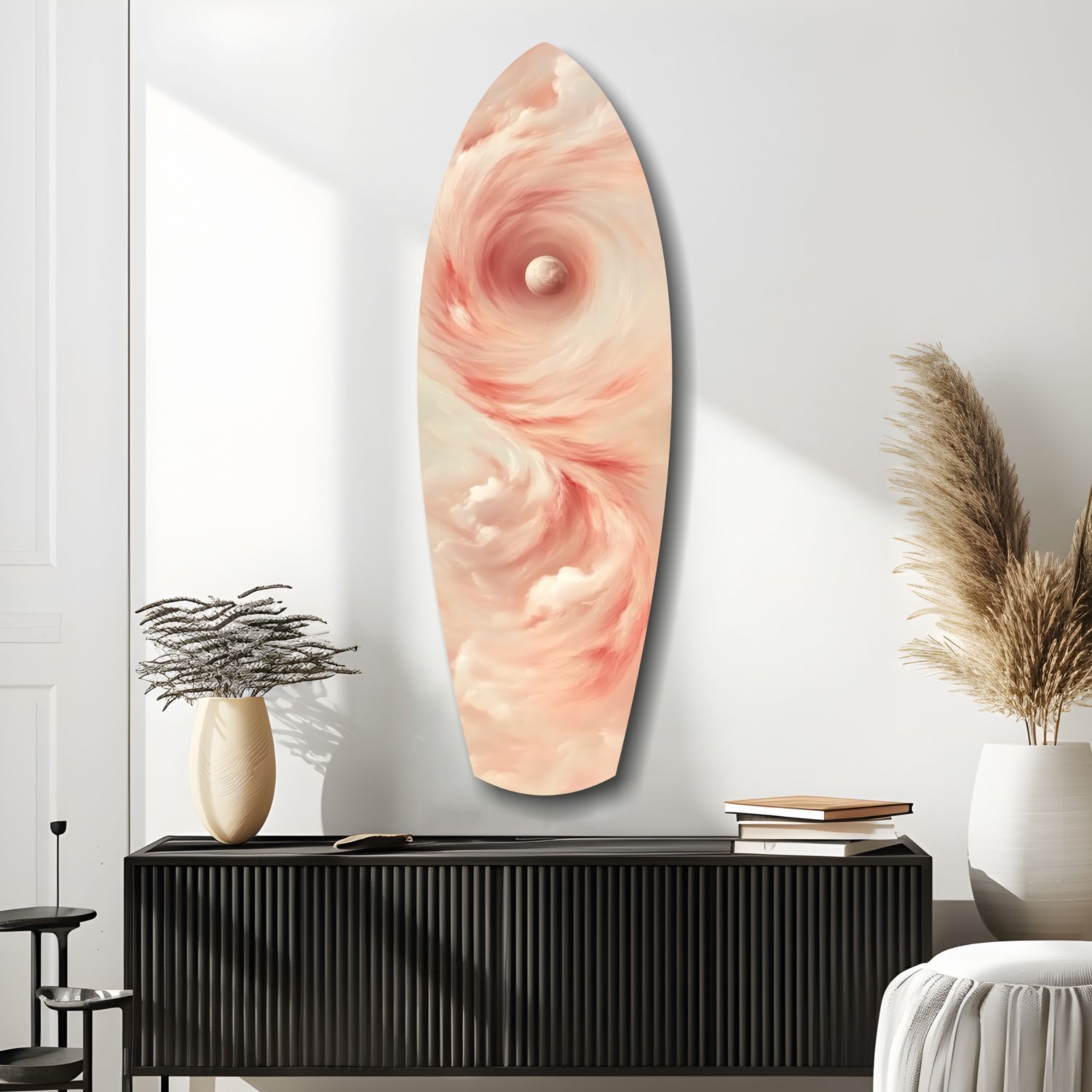 Pinky Swirl Glass Wall Art.