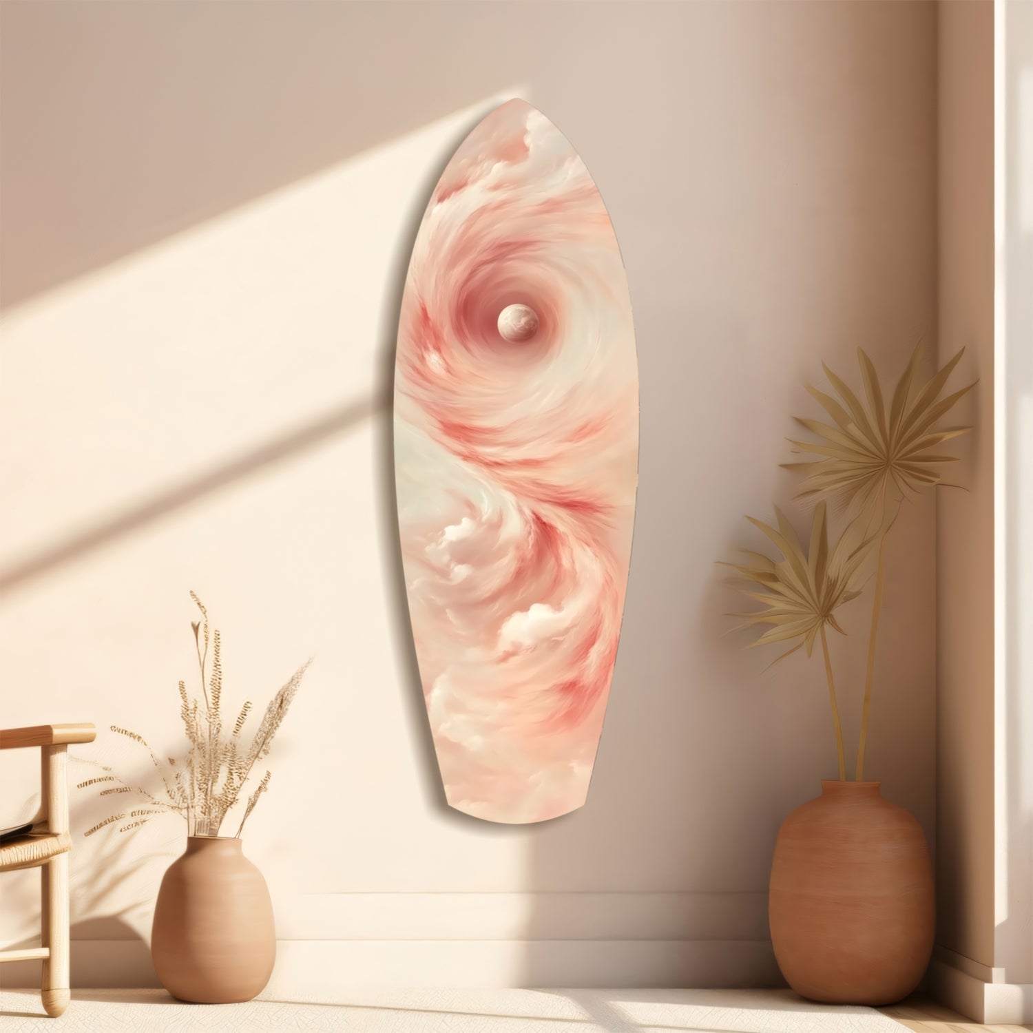 Pinky Swirl Glass Wall Art.