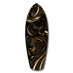 Golden Swirls Glass Wall Art.