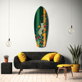 Tiger in the Jungle Glass Wall Art.
