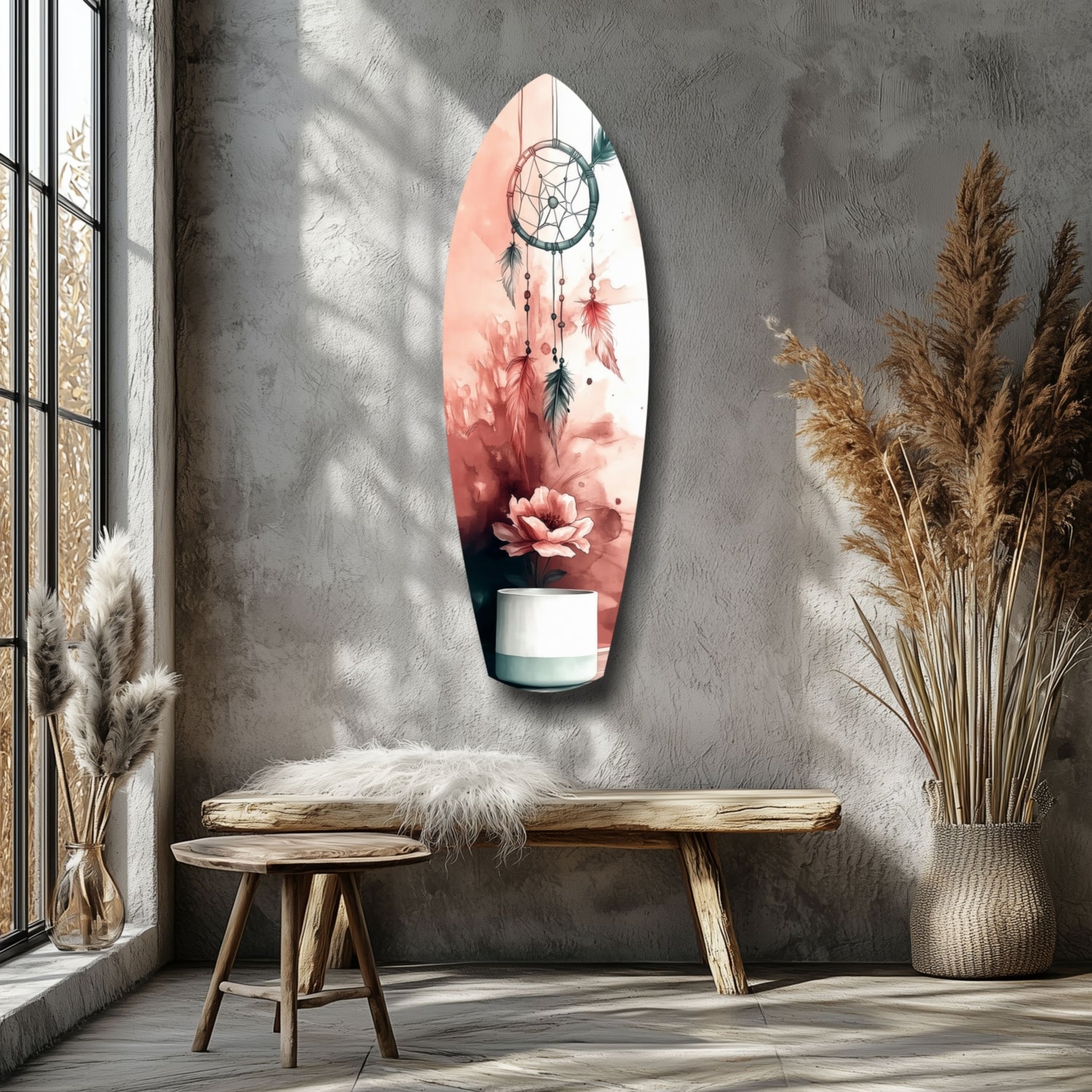 Dreamcatcher Glass Wall Art.