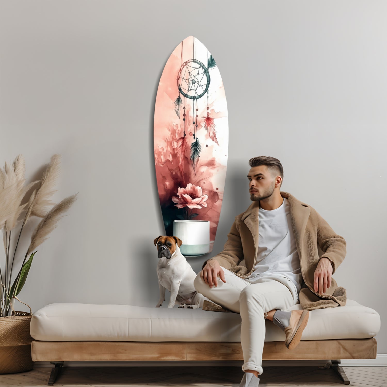 Dreamcatcher Glass Wall Art.