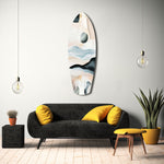 Abstract Sailing Glass Wall Art.