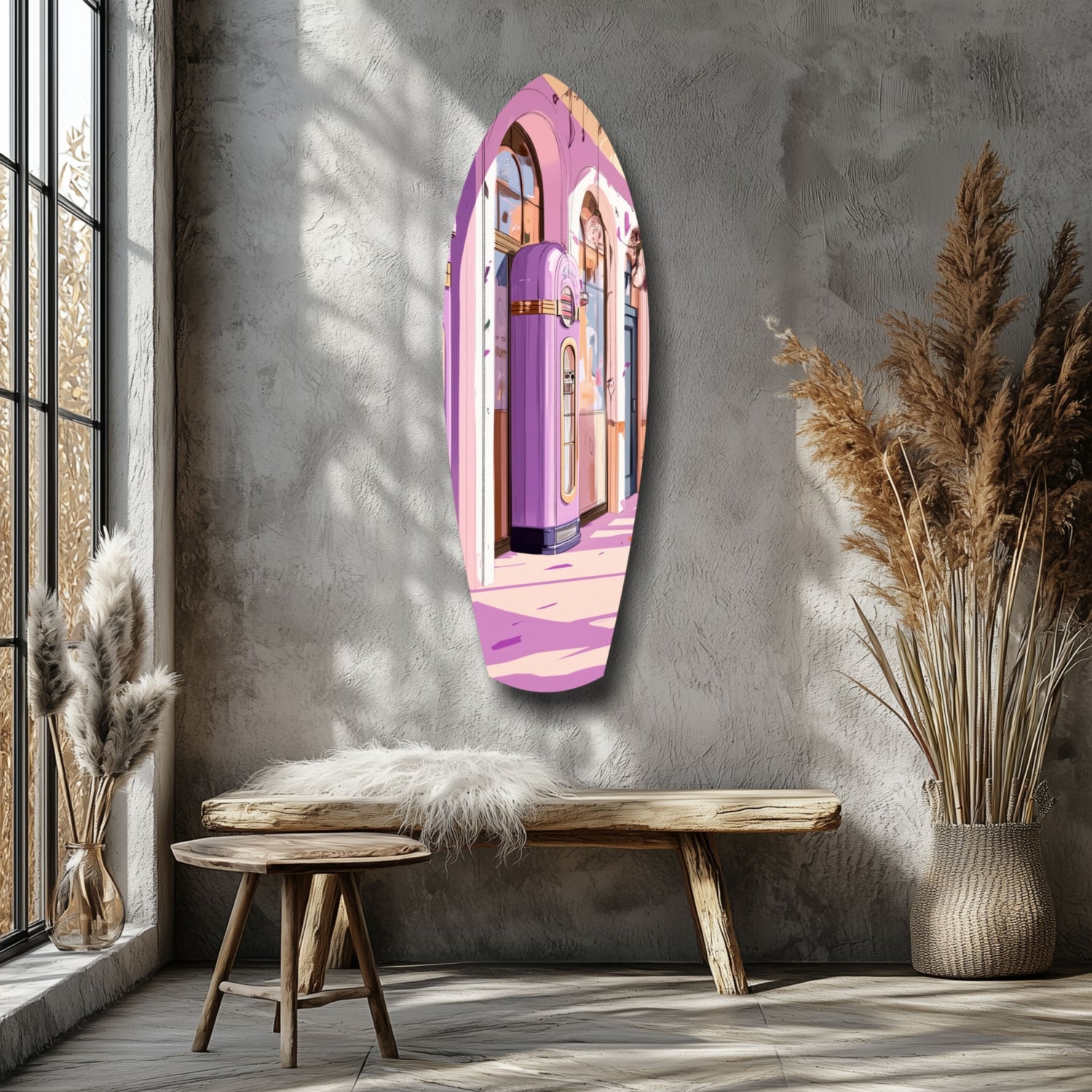 Vintage Melody Box Glass Wall Art.