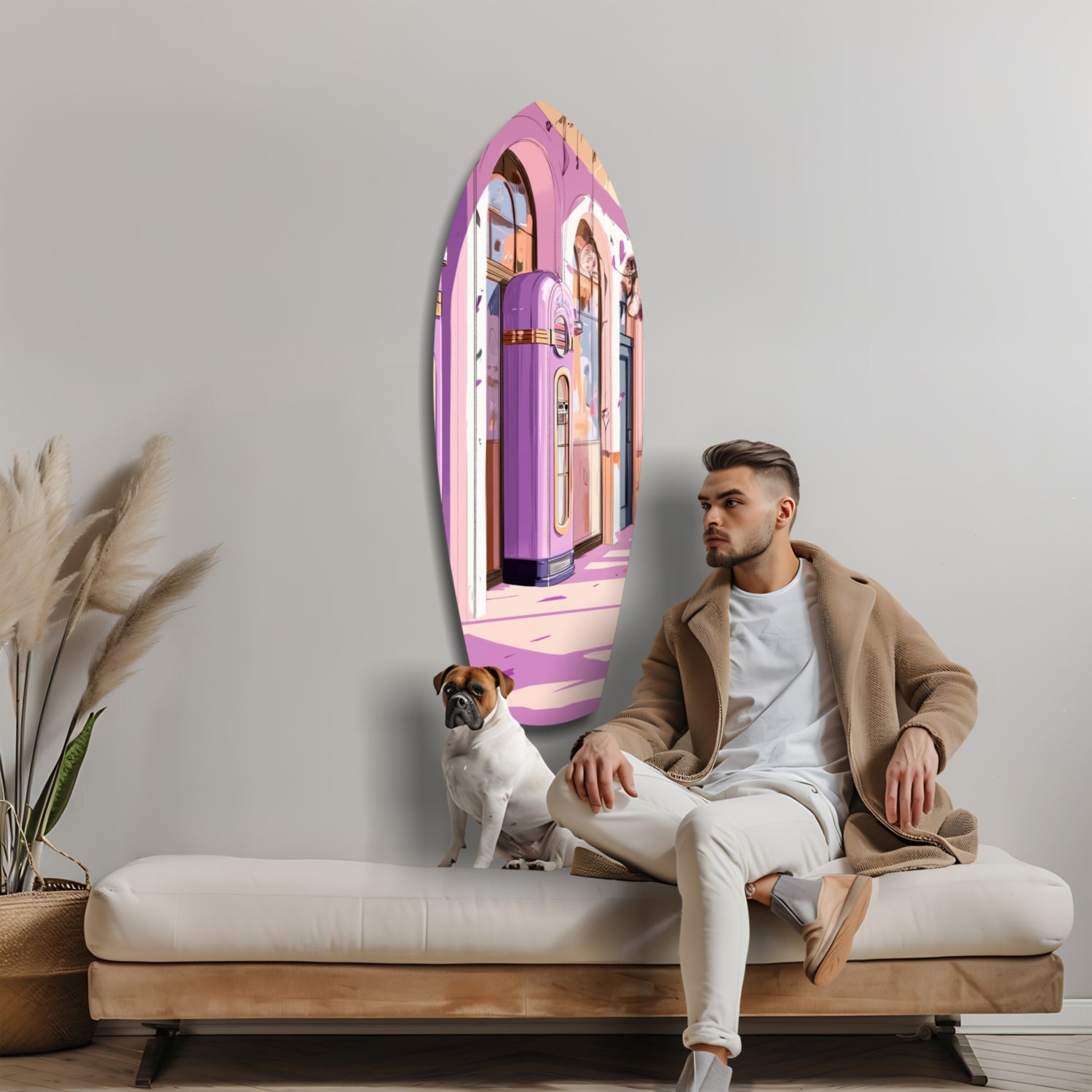 Vintage Melody Box Glass Wall Art.