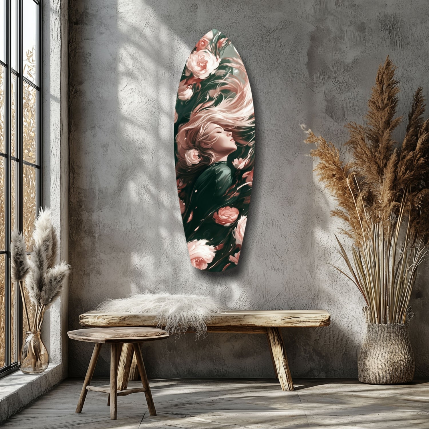 Blooming Breeze Glass Wall Art.