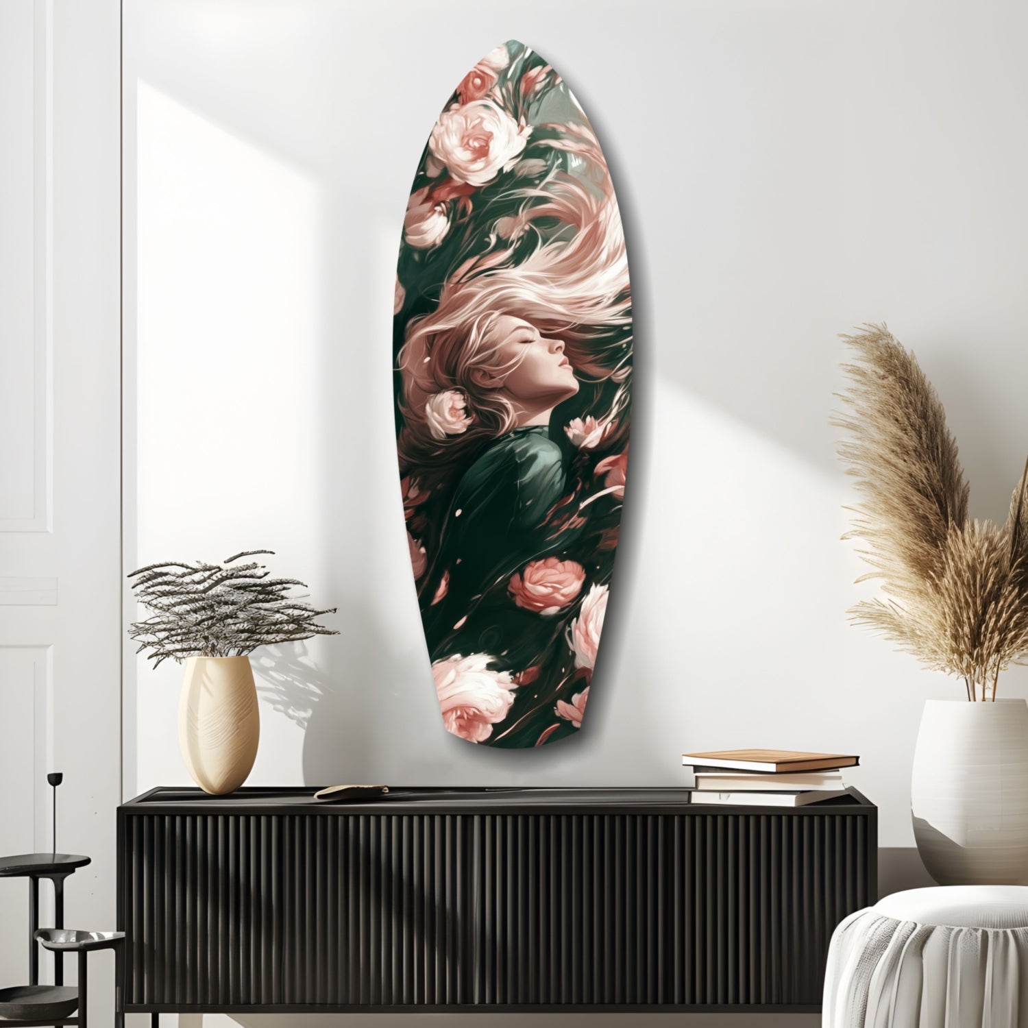 Blooming Breeze Glass Wall Art.