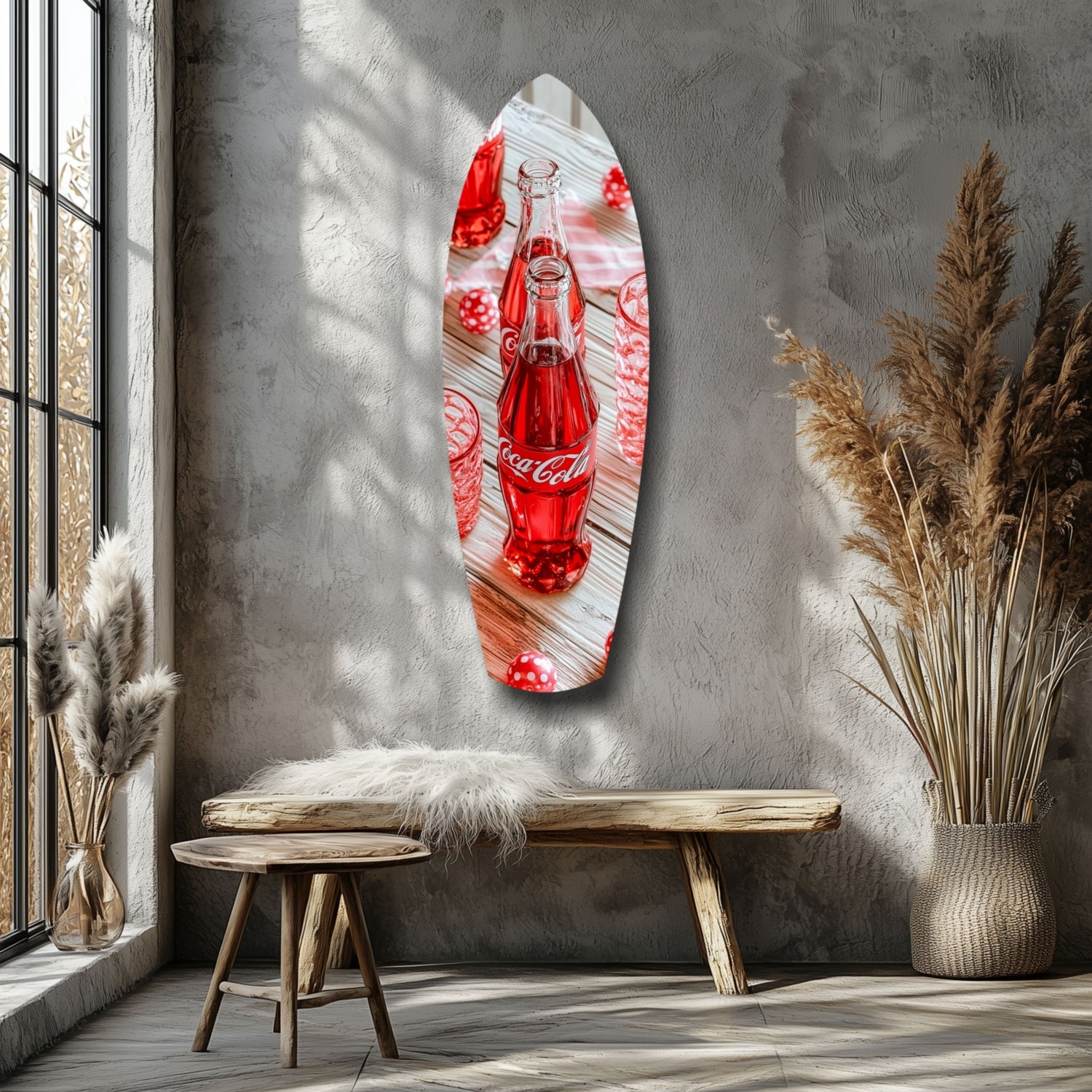 Iconic Vintage Bottle Glass Wall Art.