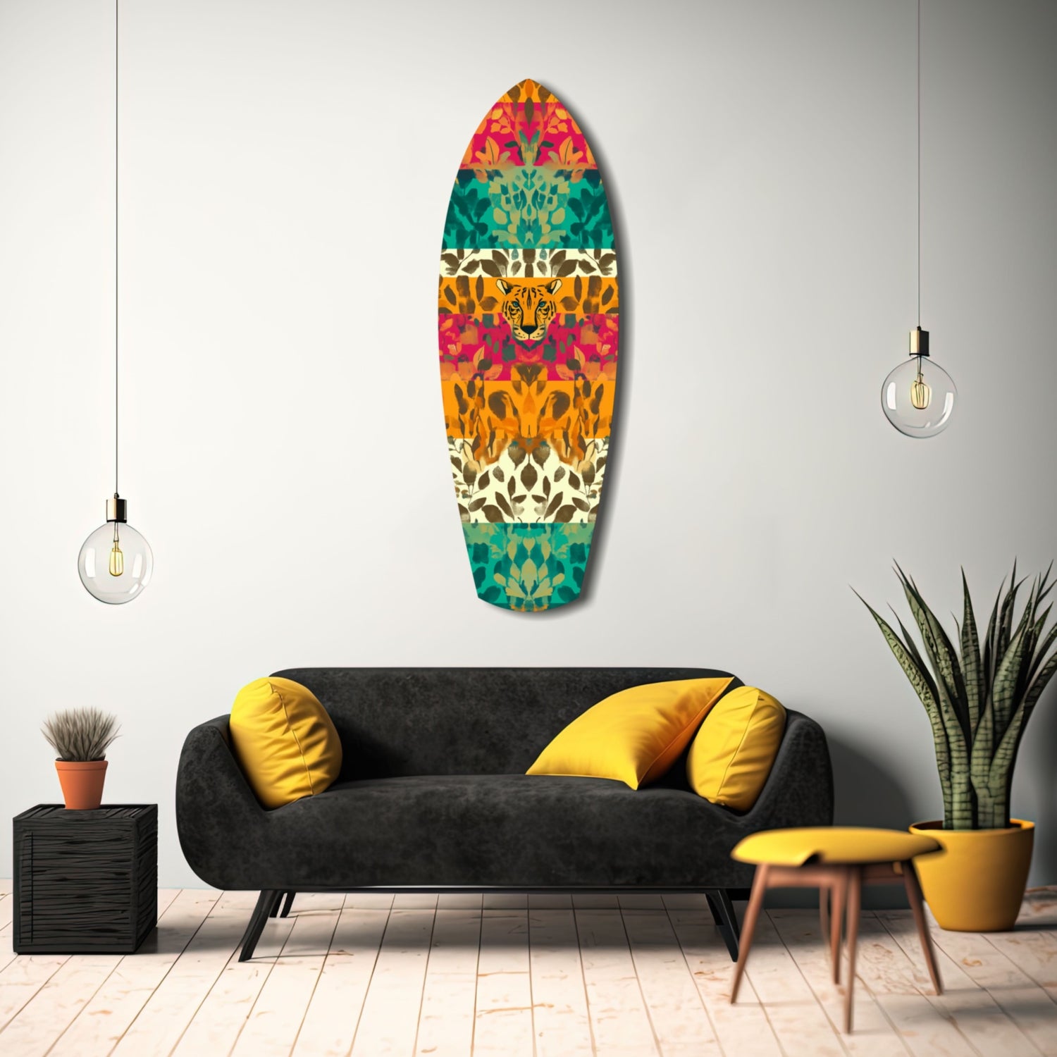 Camouflaged Tiger Glass Wall Art.