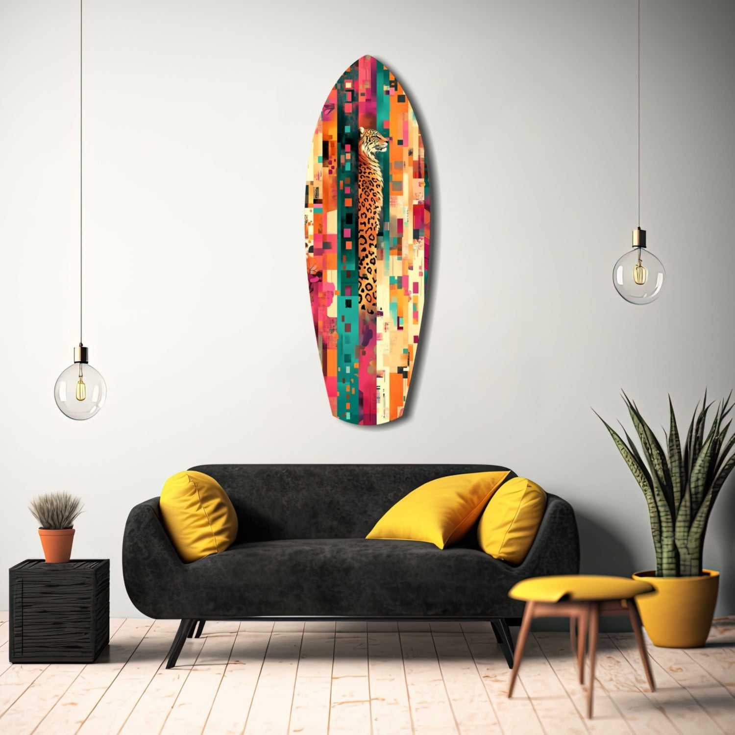 Camouflaged Tiger Glass Wall Art.