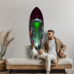 Alien Invade Glass Wall Art.