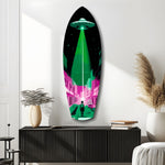 Alien Invade Glass Wall Art.