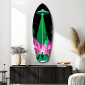 Alien Invade Glass Wall Art.