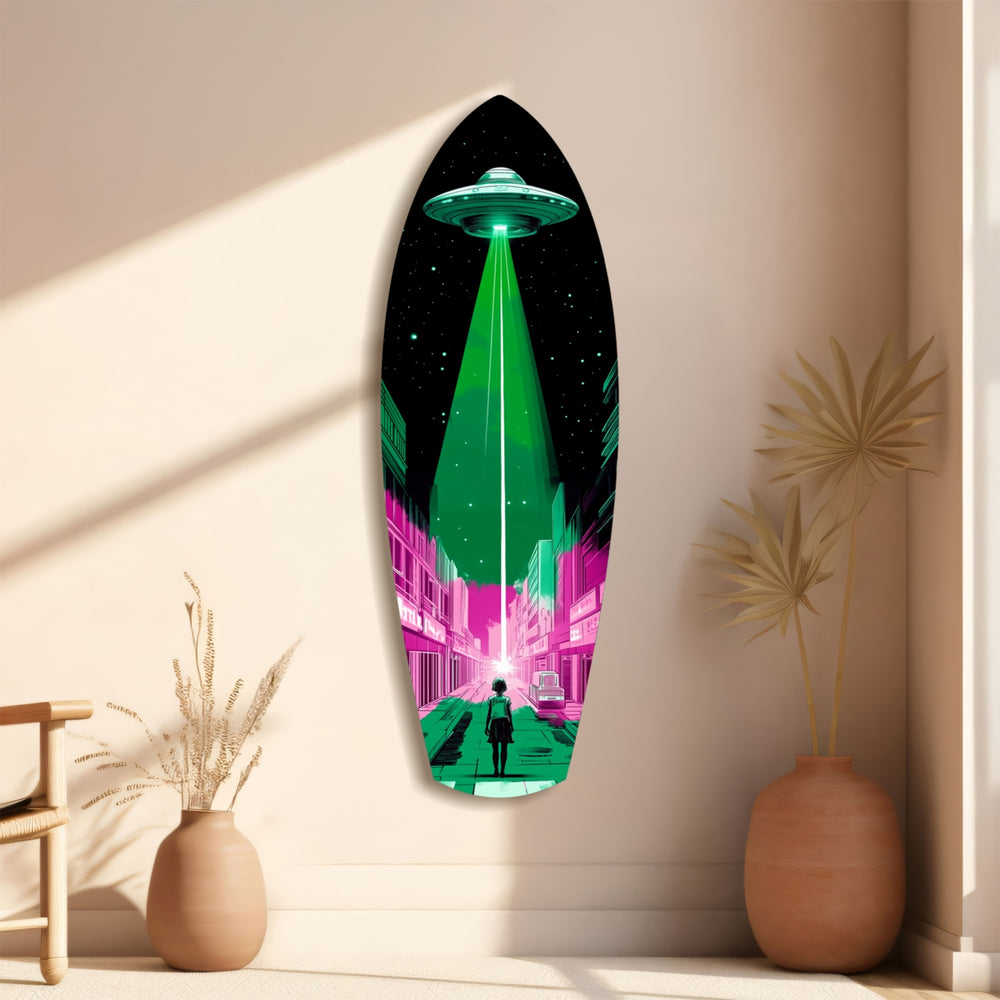 Alien Invade Glass Wall Art.