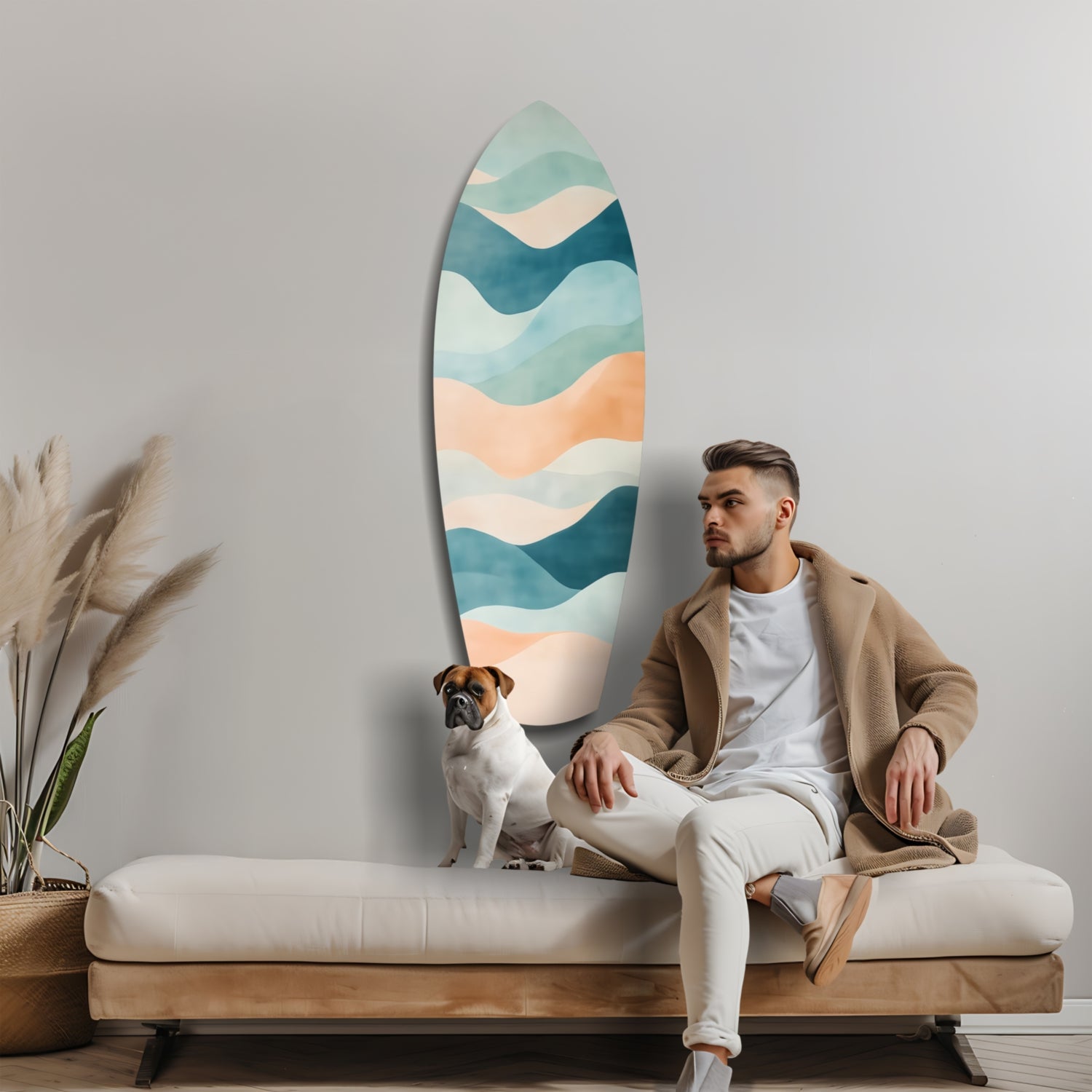 Colors of the Sea Glass Wall Art.