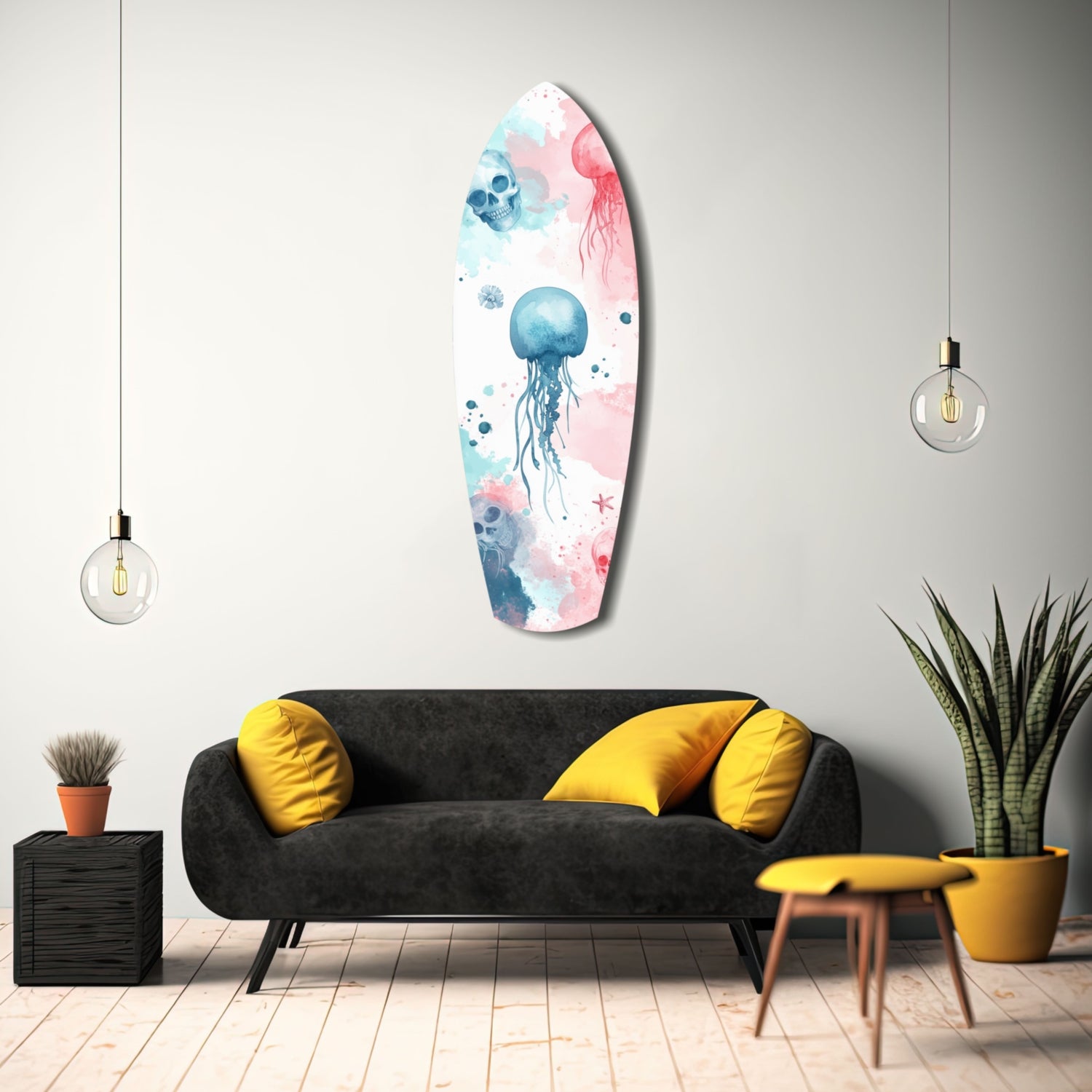 JellyFish Glass Wall Art.