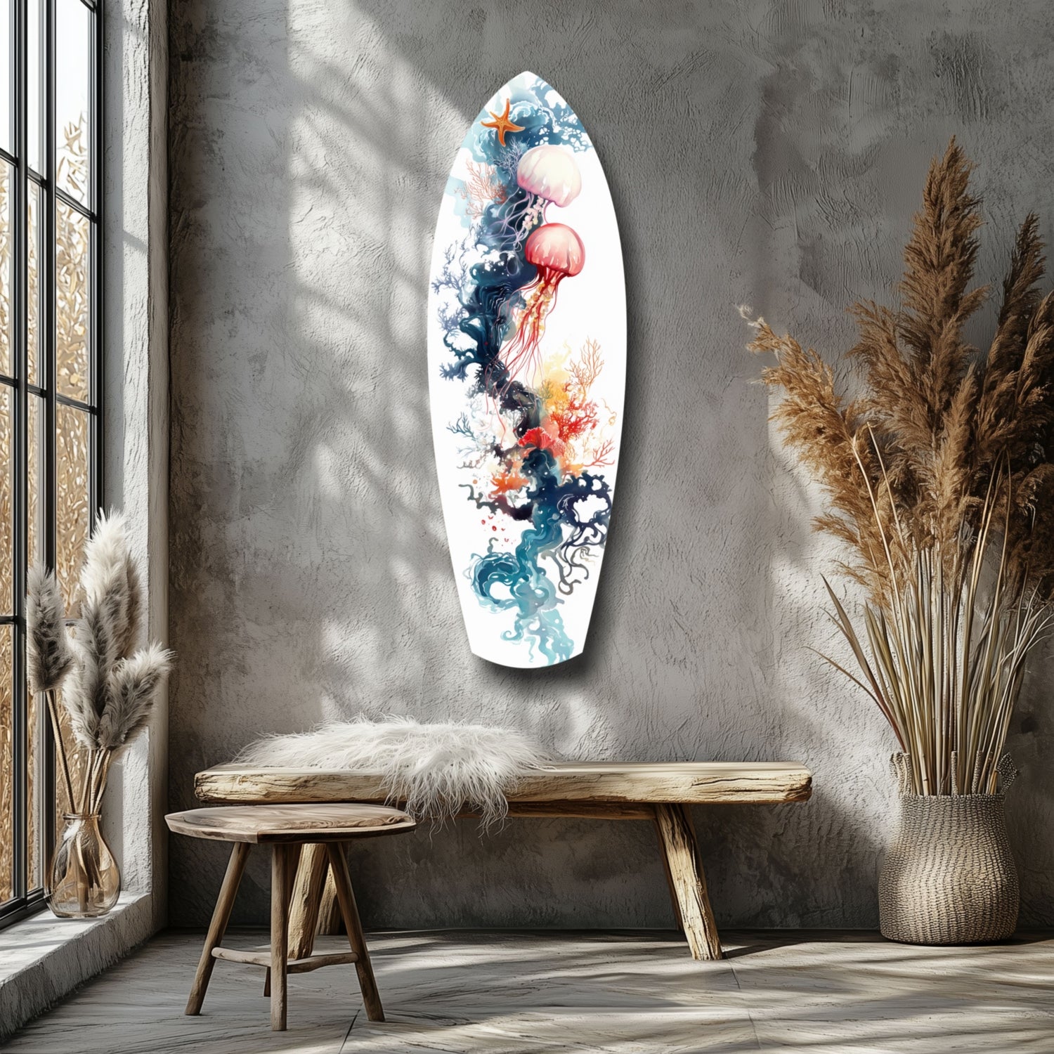 JellyFish Glass Wall Art.
