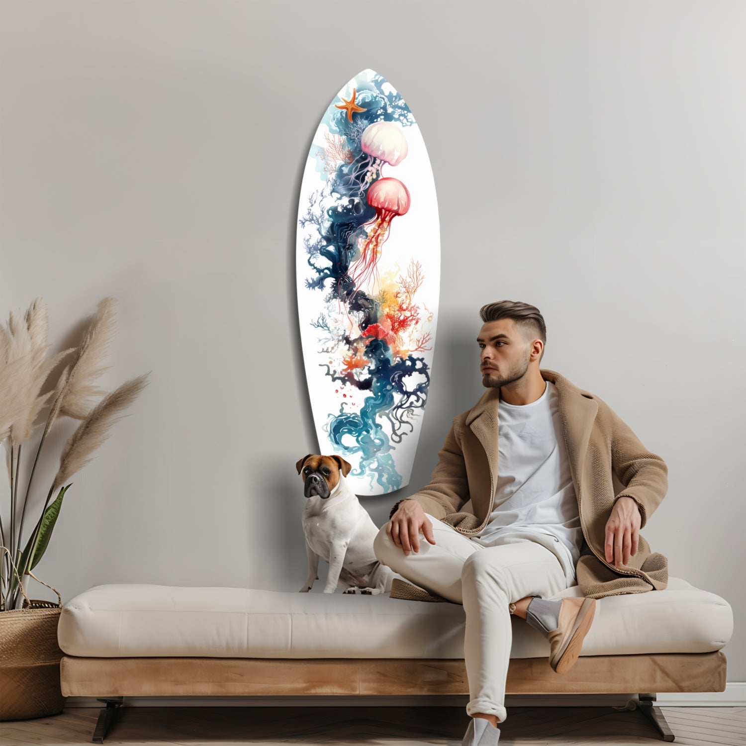 JellyFish Glass Wall Art.