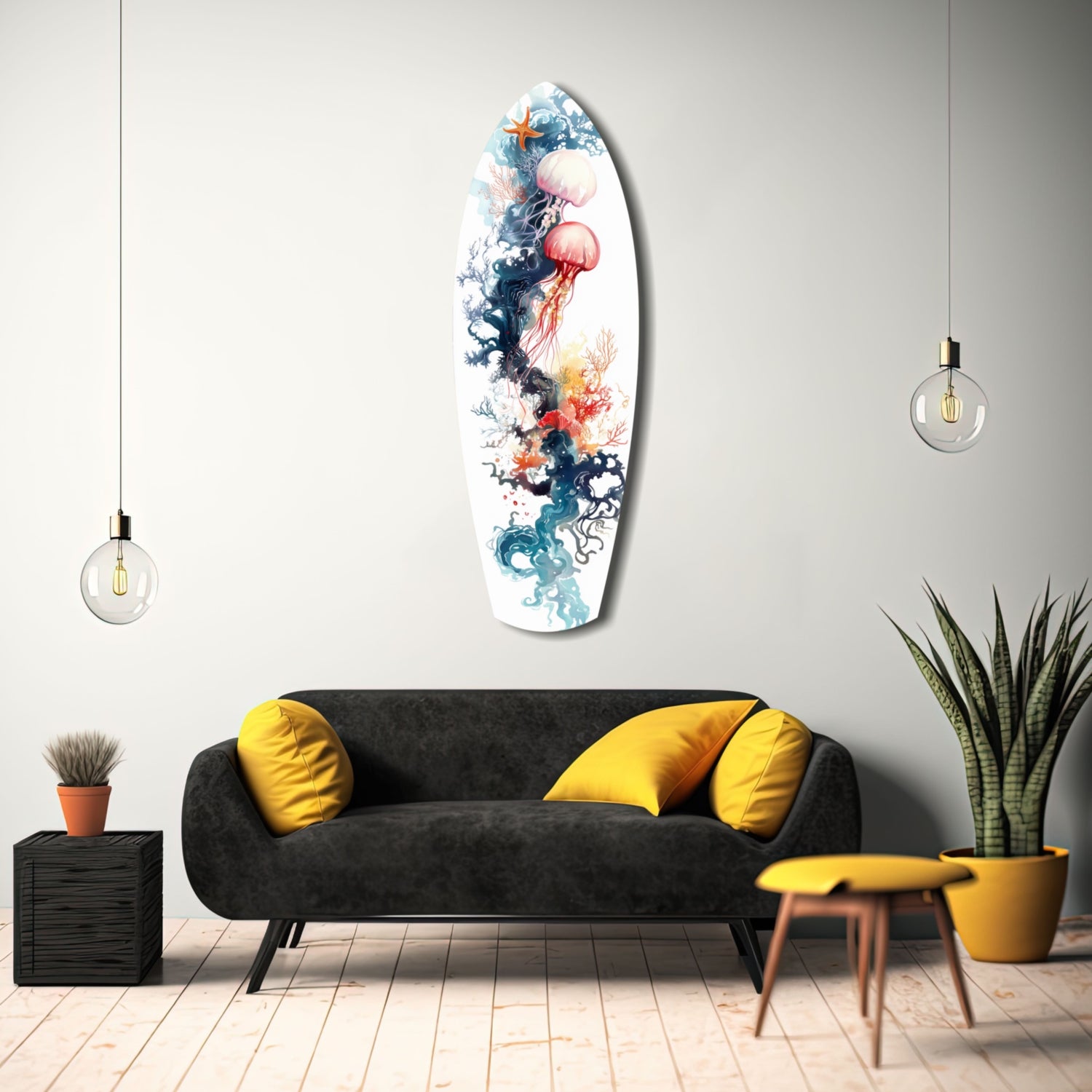 JellyFish Glass Wall Art.