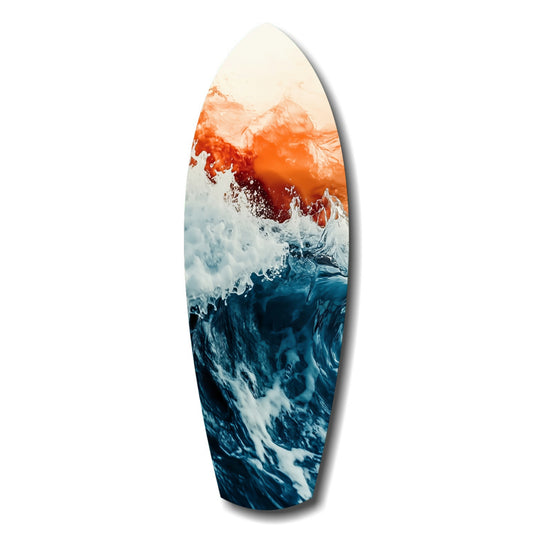 Colors of the Sunset in the Ocean Glass Wall Art.