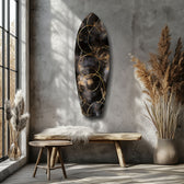 Golden Circles Glass Wall Art.