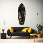 Golden Circles Glass Wall Art.
