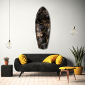 Golden Circles Glass Wall Art.