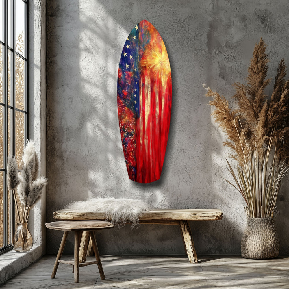 4th of July Glass Wall Art.