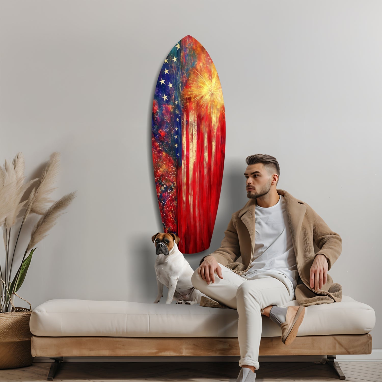 4th of July Glass Wall Art.