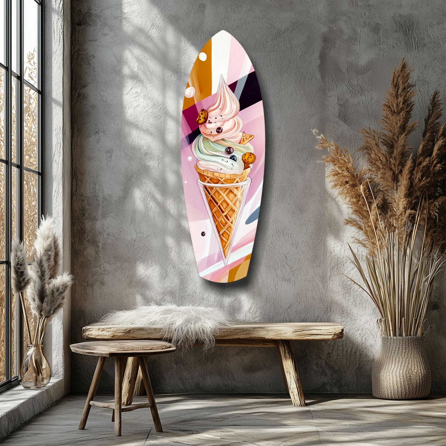 Icecream Dream Glass Wall Art.