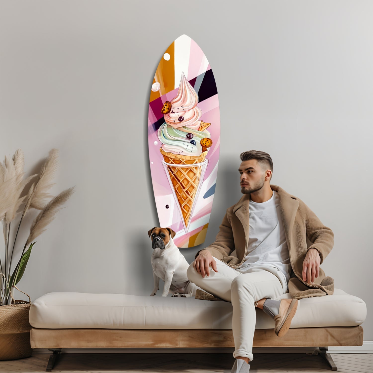 Icecream Dream Glass Wall Art.