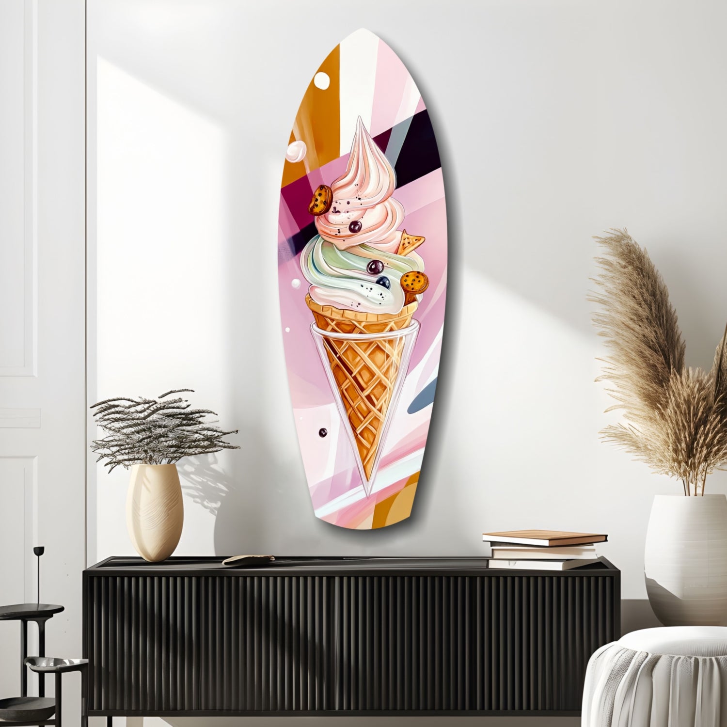 Icecream Dream Glass Wall Art.