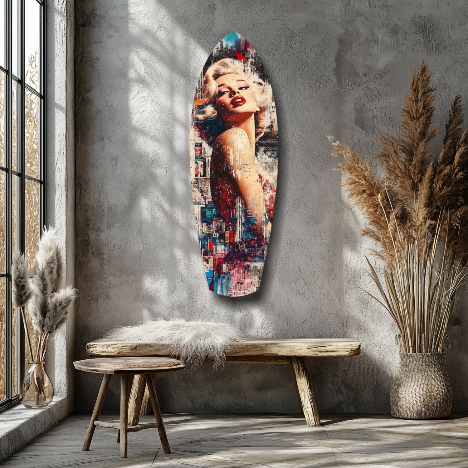 Marilyn Monroe Vintage Dreams Glass Wall Art.