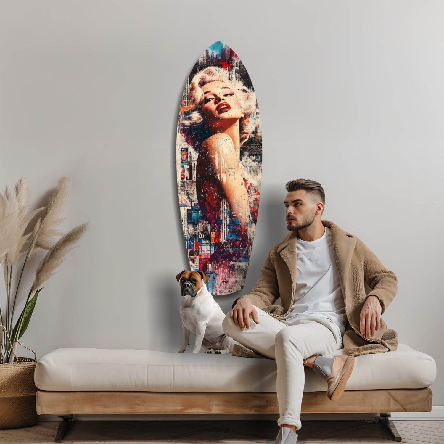 Marilyn Monroe Vintage Dreams Glass Wall Art.