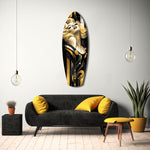 Golden Marilyn Monroe Glass Wall Art.