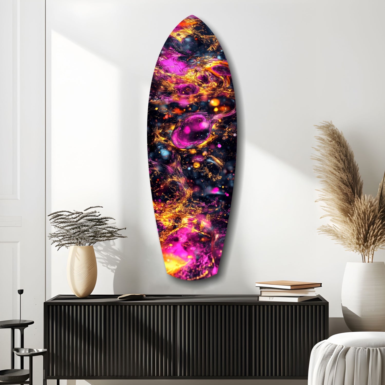 Kinetic Cosmos Glass Wall Art.