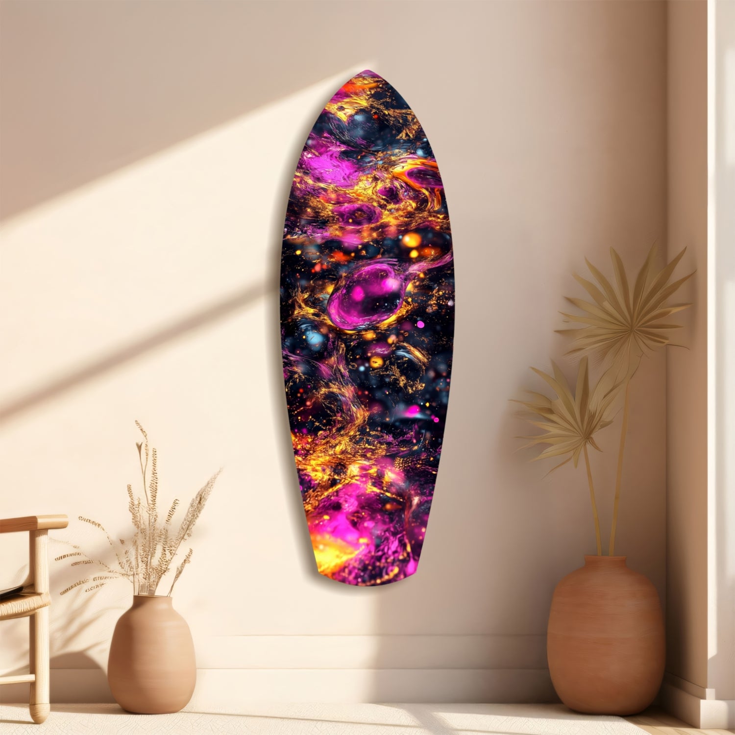 Kinetic Cosmos Glass Wall Art.