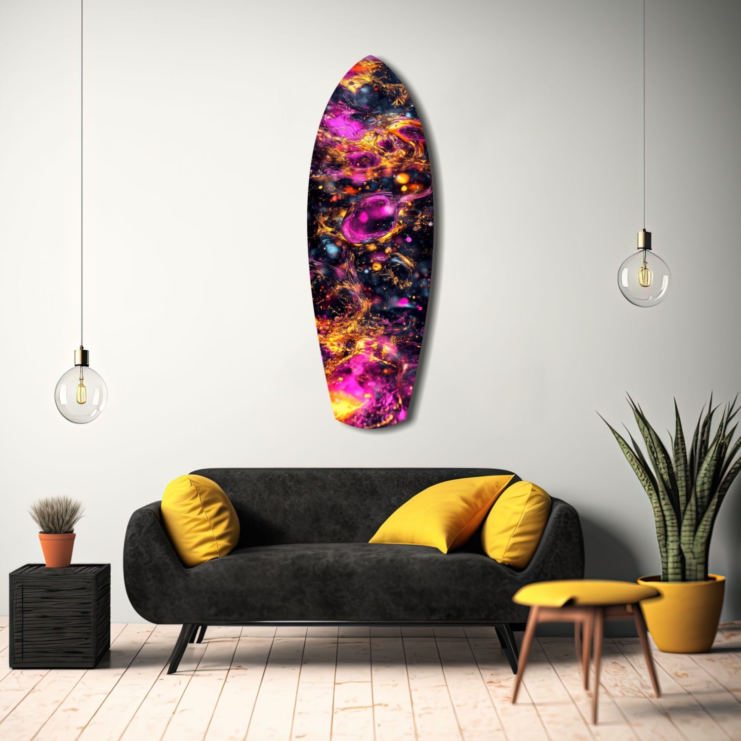Kinetic Cosmos Glass Wall Art.