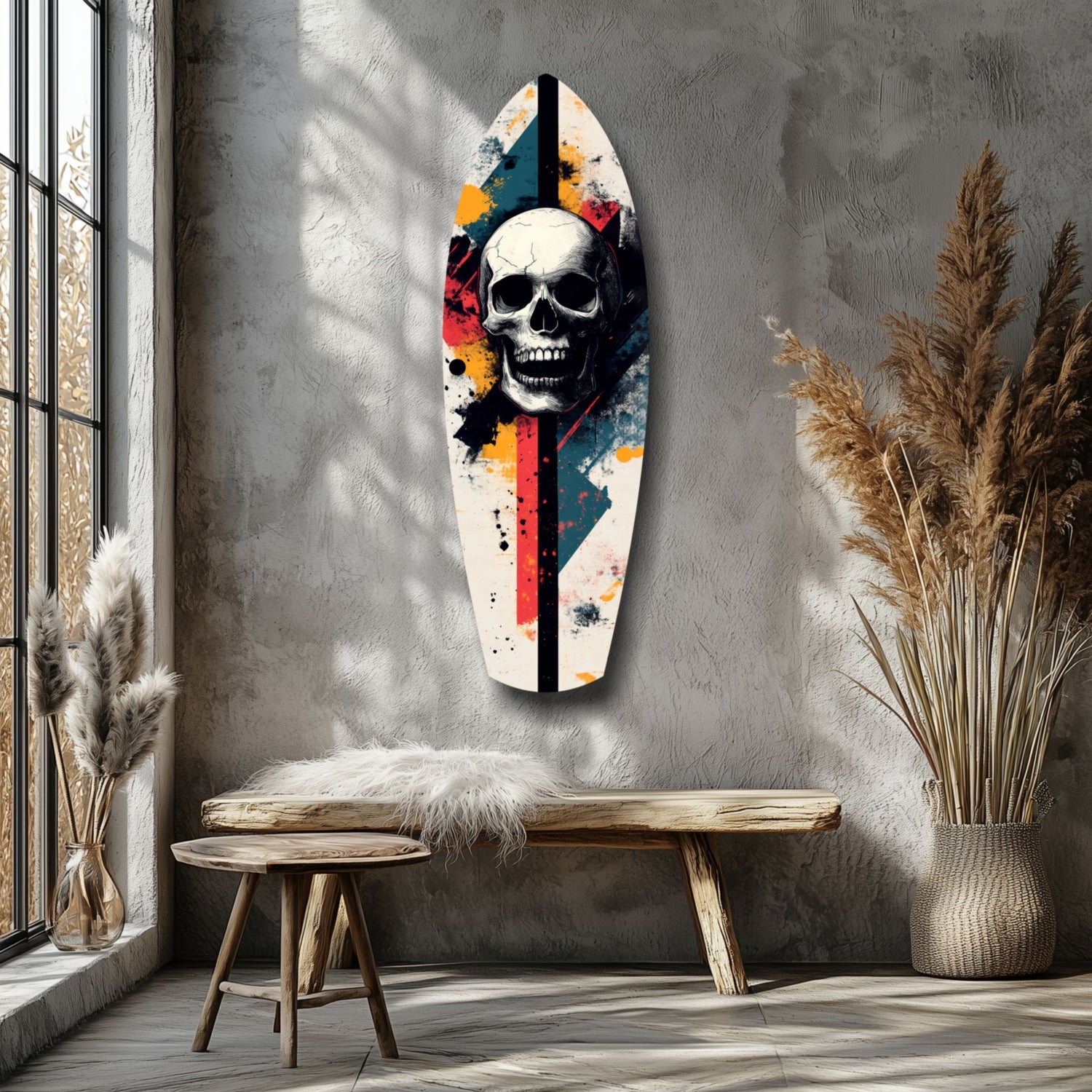 Skull Glass Wall Art.
