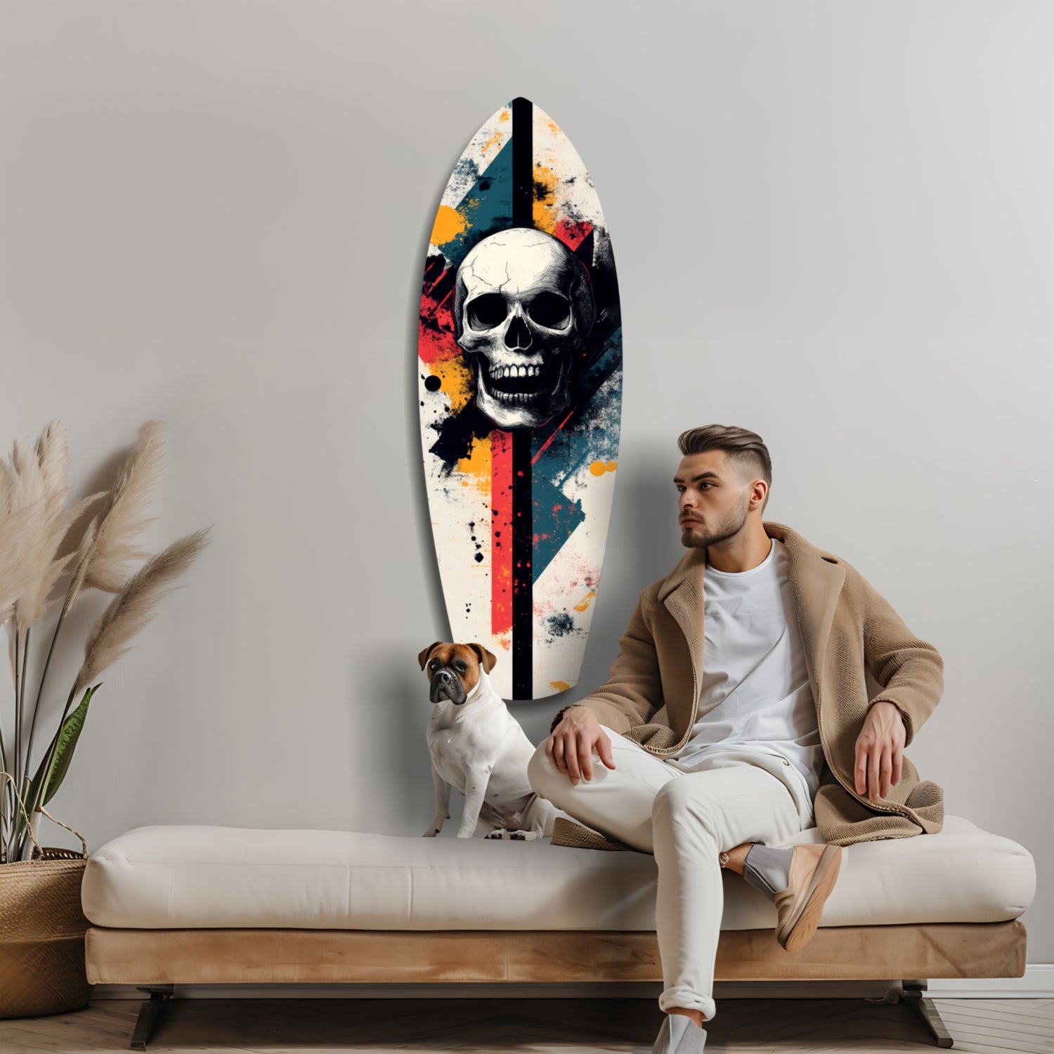 Skull Glass Wall Art.